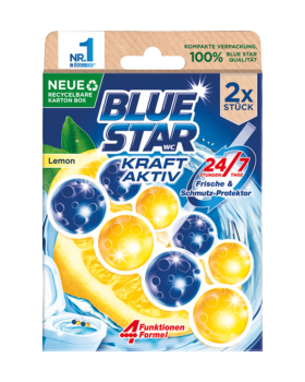 Blue Star Kraft­ Aktiv Lemon Duopack, WC ­Einhaenger, 104g